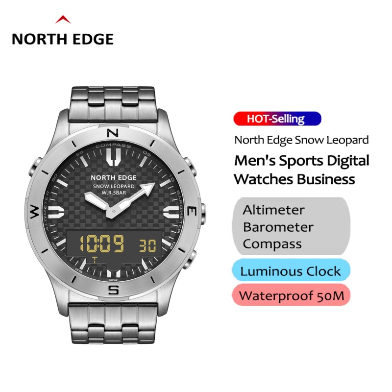 Smartwatch Digital Watches For Men - NORTH EDGE Herren Outdoor Digitaluhr 50M