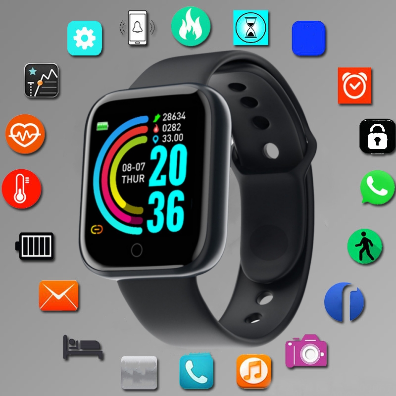 Watch Smart Y68 - Männer Smartwatch Smart Uhr Sport Uhren