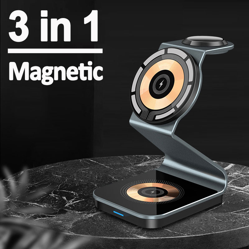 Watch 7 Smartwatch Iphone - 3-in-1 transparenter magnetischer kabelloser Ladeständer für