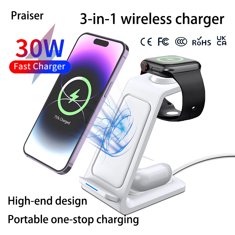 Watch 7 Smartwatch Iphone - 15W 3-in-1 Kabelloses Ladegerät für iPhone,