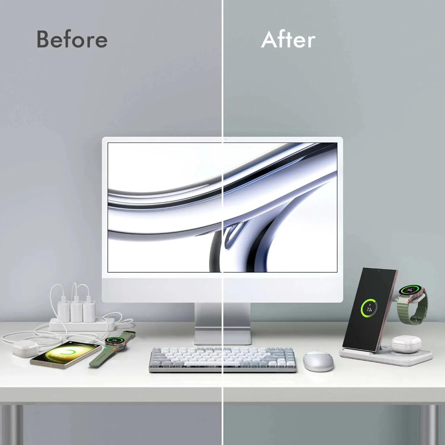 Desktop 3-in-1 Drahtlose Lades – Watch 7 Smartwatch Iphone Bewertung und Preis