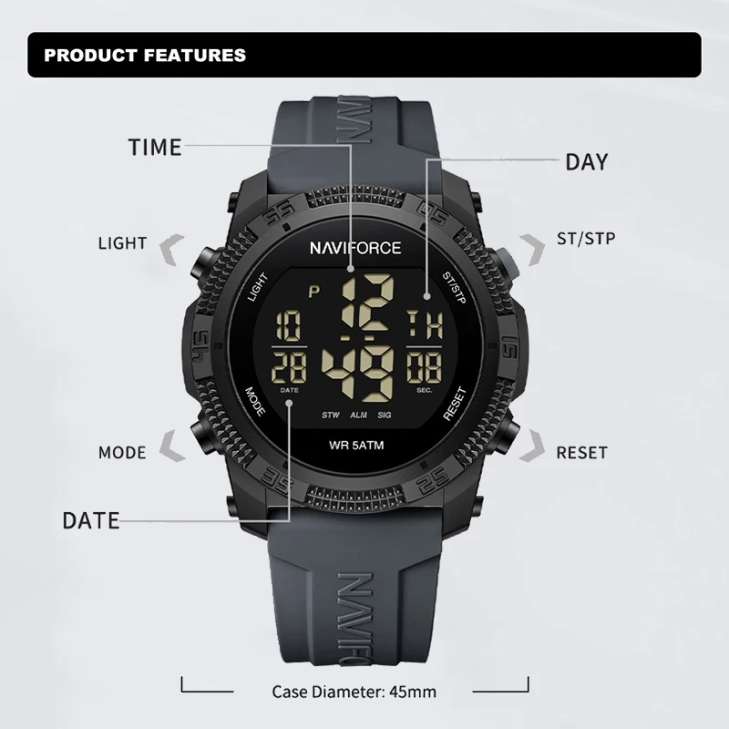 Neuer Stil NAVIFORCE Modische  – Tide Watch Surf Bewertung und Preis