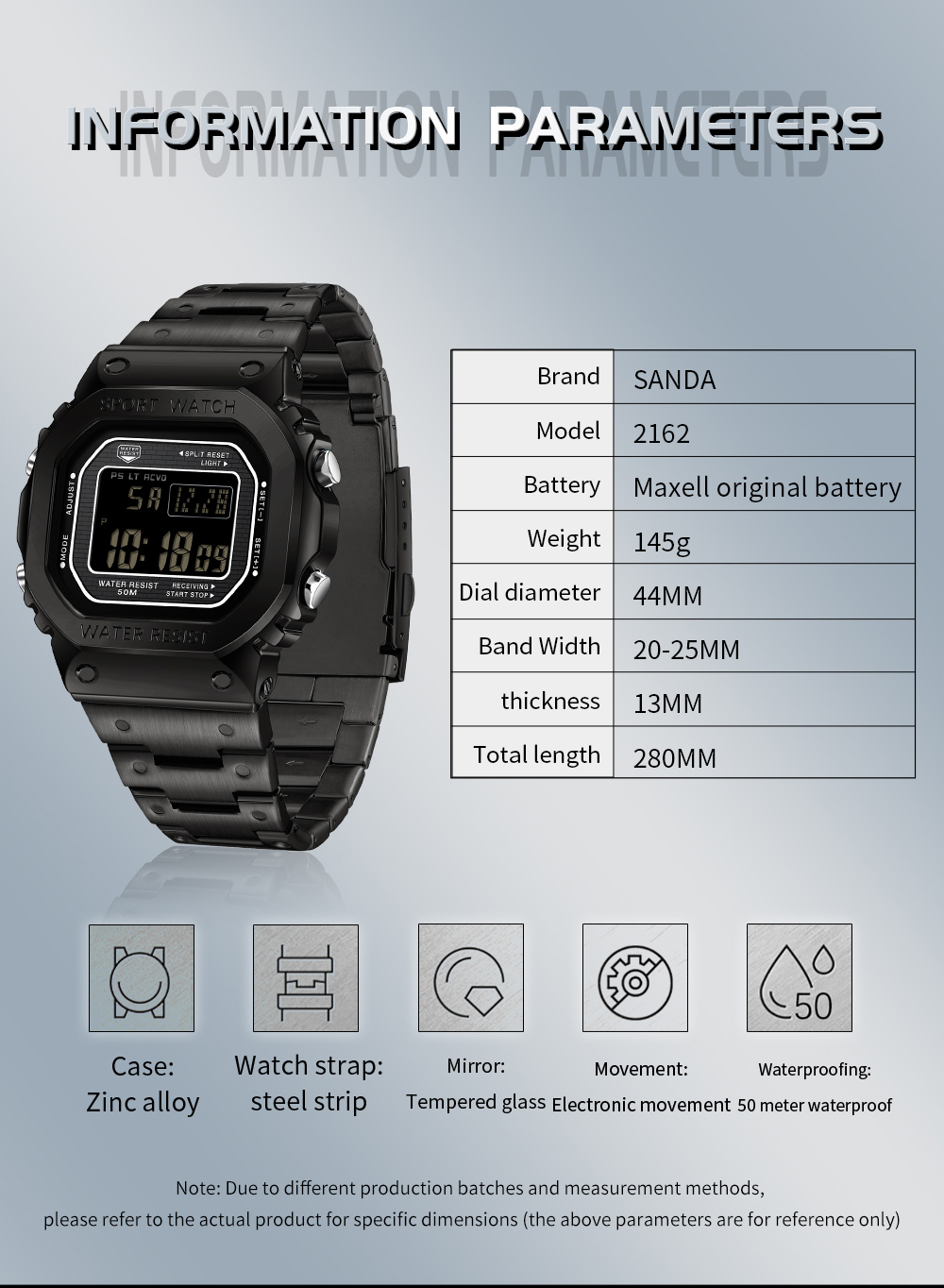 SANDA 2162 Elektronische Digit – Tide Watch Surf Bewertung und Preis