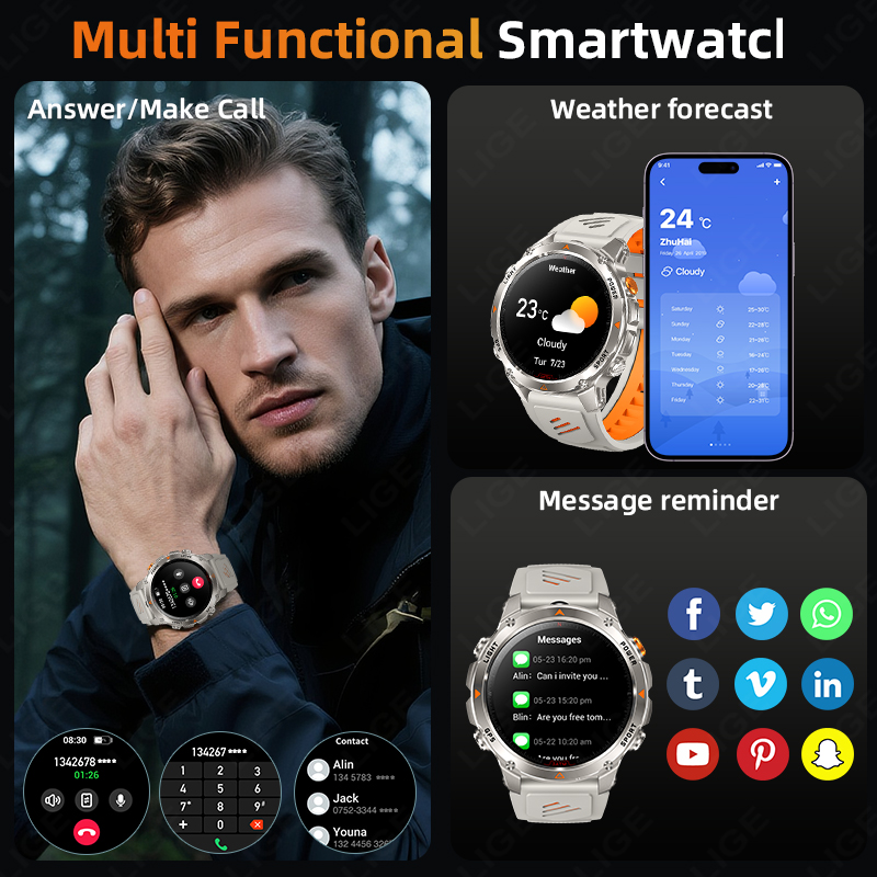 LIGE Robuste GPS Track Smart U – Watch Smartwatch Bewertung und Preis