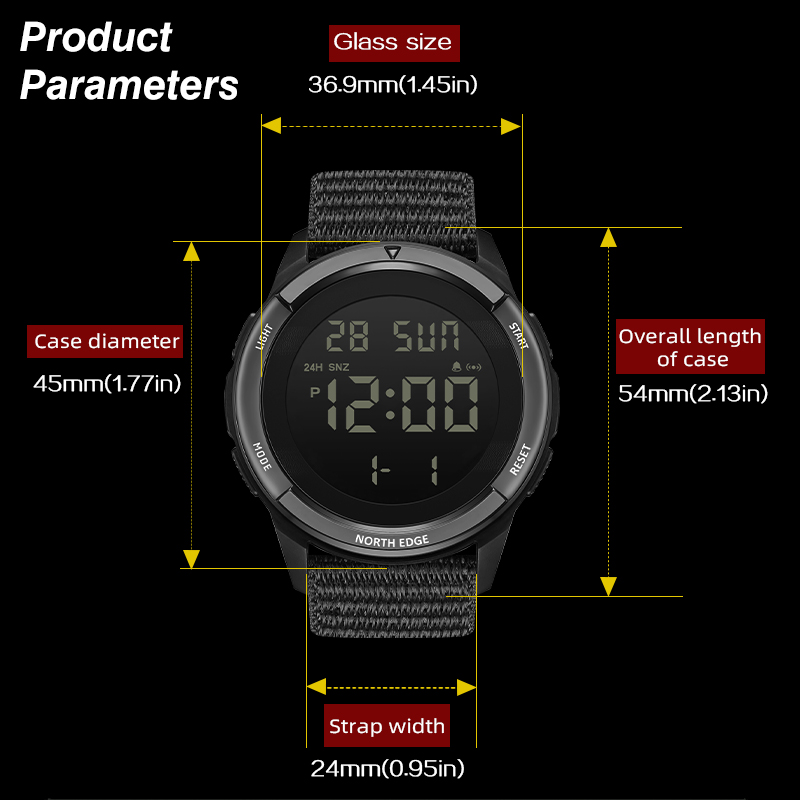 NORTH EDGE 2025 TERRAX Herren- – Smartwatch Digital Watches For Men Bewertung und Preis